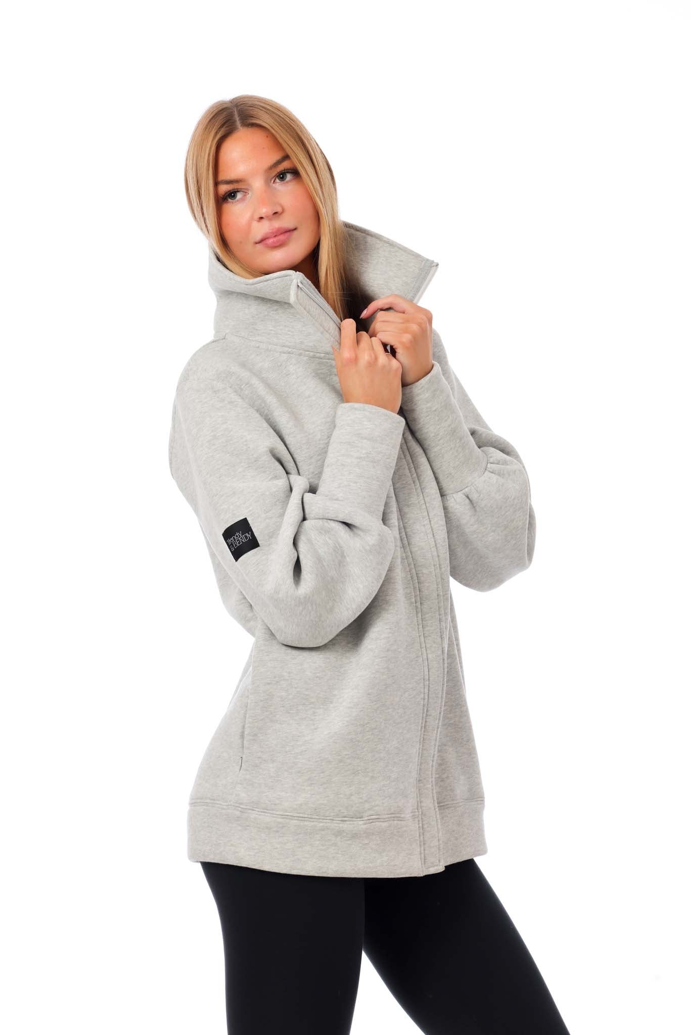 Paschimo Full Zip Sweatshirt - Grey Marl