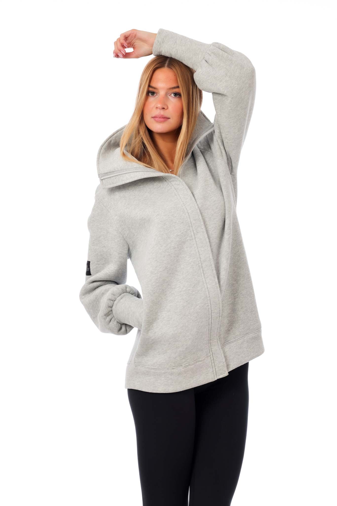 Paschimo Full Zip Sweatshirt - Grey Marl